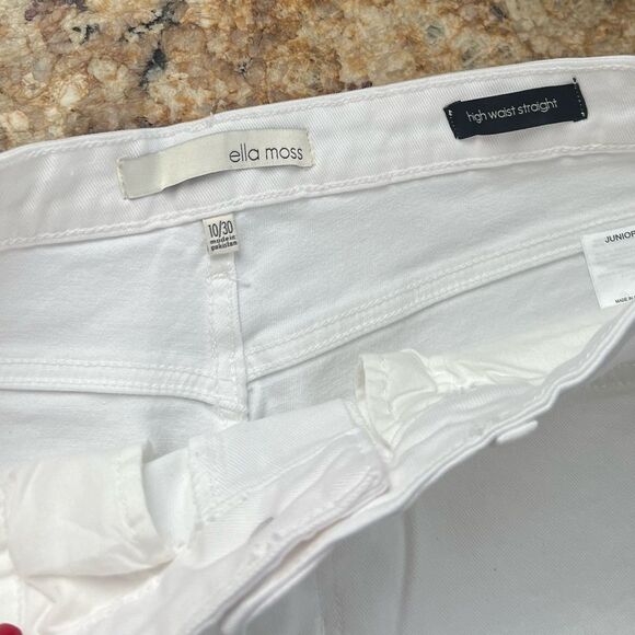 Ella Moss White High Waist Straight Jean - Picture 8 of 8